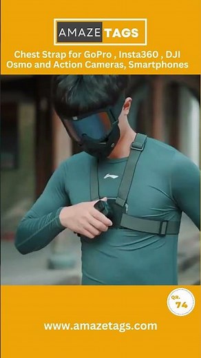 Chest Strap for GoPro , Insta360 , DJI Osmo and Action Cameras, Smartphones