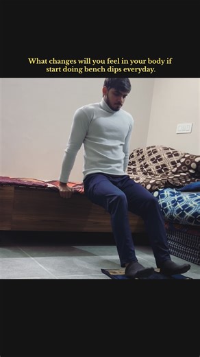 SAHIL KHAN | FITNESS GUIDE | HOME WORKOUTS | GYM & CALISTHENICS on Instagram: "Bench dips effects on your body ⬇️ Positive: • Builds triceps • Strengthens shoulders & chest • Improves arm endurance • Easy bodyweight exercise • Good for upper-body pump Negative: • High stress on shoulders • Risk of shoulder pain/injury • Not ideal for people with weak shoulders • Limited muscle activation compared to dips • Can cause elbow strain if overdone"