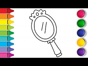 How to draw a Beautiful Mirror, step by step tutorial!