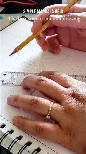 Simple Mandala Grid | First Step to Drawing Mandalas #meditativemandalaart #mandalaart #art