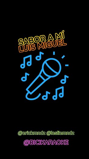 Bici Karaoke on Instagram: "Luis Miguel - Sabor A Mí #BiciKaraoke #Letra #Bolero #Pop #Romances #1997 #ElSolDeMexico"