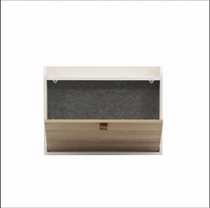 Sauder Anda Norr Modern Wall Desk, White Finish, L: 24.8" x W: 5.0" x H: 18.5\