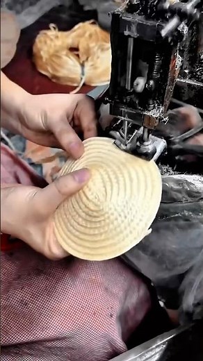 Woven Hat Making Work Tool Using Circular Sewing Machine #worktool