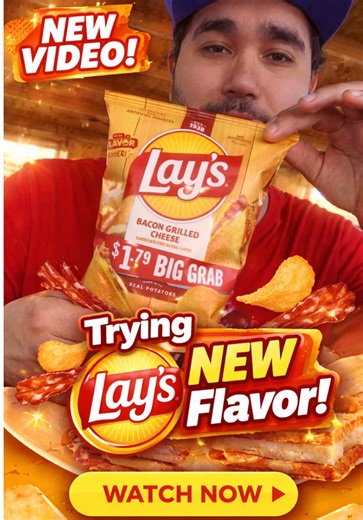 “I tried Lay’s Potato Chips Bacon Grilled Cheese, and they taste amazing. The flavor really captures crispy bacon and classic grilled cheese in every bite. One of my favorite chip flavors. ⭐ Rating: 5 / 5” #ChipTok #FoodReview #TasteTest #SnackReview #FYP