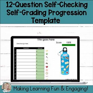 Template Digital Resource Activity Self-Grading Sticker Progression