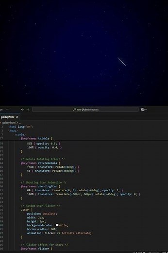 How to Make a Moving Galaxy Background in CSS ✨