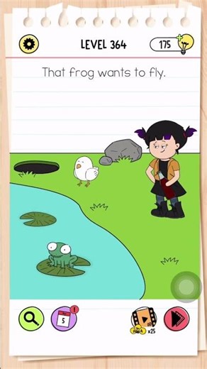 Brain Test All Star Level 364 Answer | That frog wants to fly