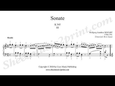 Mozart : Sonata K 545 (3/3 : Rondo) -- Urtext
