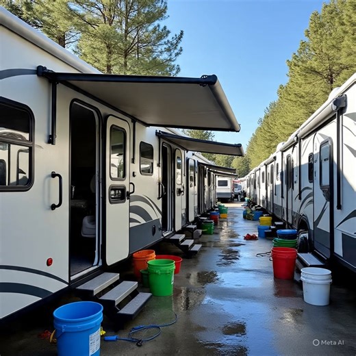 Winterize your camper tomorrow or this could be your situation in the spring. ❄️☃️🚐 | Alabama RV Service Center