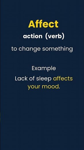 👉 Affect vs Effect 😳 Most People Get This Wrong