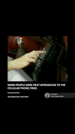 While the first commercial cell phone launched in the US in 1984, the technology was introduced to a wider international audience, including the UK and Canada, in 1985. These devices were expensive status symbols primarily used by wealthy businesspeople due to their high cost, bulk, and limited talk time. Credit: CBC | History In Pictures