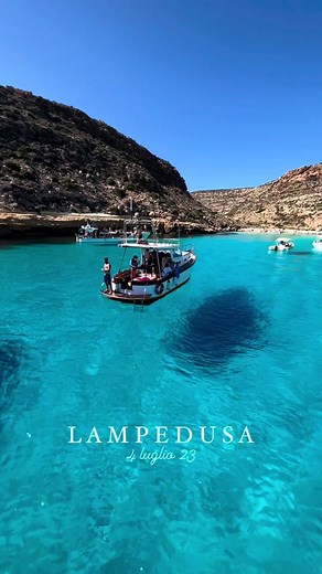🛥️ Welcome to Lampedusa, Sicily! 🏝️✨ Video by @we_lovelampedusa This hidden gem of Italy is an enchanting island where boats literally take flight on the turquoise waters of the Mediterranean Sea. 🌊🚤✈️ Escape to a world of stunning beauty, pristine beaches, and a vibrant coastal culture that will leave you breathless. 😍 Lampedusa is a haven for those seeking a true paradise, where you can sunbathe on sandy shores and dive into crystal-clear waters, discovering a vibrant marine life beneath 
