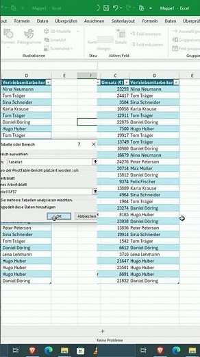Pivot Tabelle in Excel erstellen - Tutorial #excel