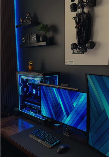 🥶♠️ #techtok #gamingsetup #desksetup #pcsetup #fyp | pc setup