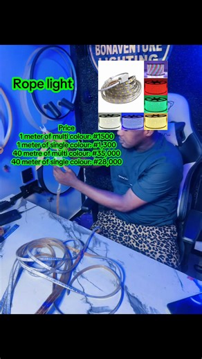 🌈 Get Your Quality Rope Lights at Bonaventure Lighting! 💡 Brighten your home, shop, or event with our durable and colorful rope lights. 💰 Prices: • 1 meter – Multi Colour: ₦1,500 • 1 meter – Single Colour: ₦1,300 • 40 meters – Multi Colour: ₦35,000 • 40 meters – Single Colour: ₦28,000 📱 WhatsApp / Call: 08087065460 📍 Showroom Address: Acobra Plaza, Shop D30 Opposite St. Patrick Catholic Church Ojo Alaba International Market, Lagos Visit us today for affordable lighting solutions! #chandalie