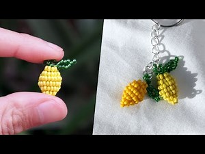 3D Lemon with Beads Step by Step 🍋🍋 | Trending Aesthetic Accessories🌟