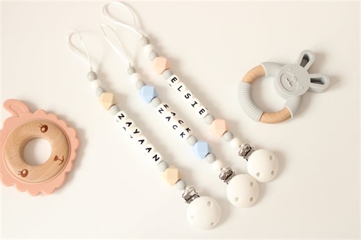 Dummy Clip Personalised Silicone Dummy Holder - Etsy Australia