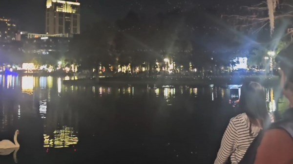 Woman gets hit by small drone while recording Lake Eola Drone Show