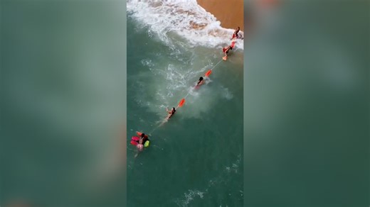 756K views · 174 reactions | Watch these lifeguards put their training into action to save this stranded swimmer!  | Humankind | Facebook