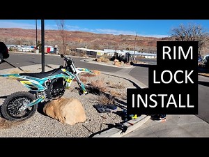 Chinese Electric Dirt Bike Rim Lock Install on Rear Wheel