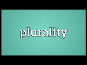 Plurality Meaning