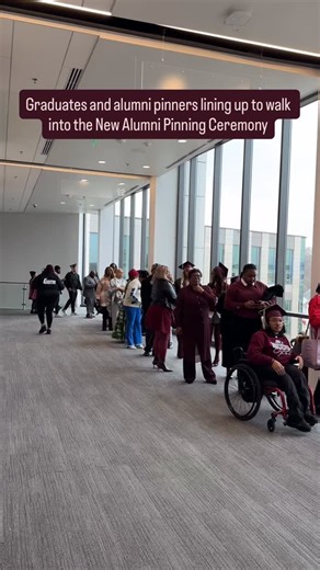 A beautiful sight: graduates and alumni pinners lining up to walk into the New Alumni Pinning Ceremony. Their journey continues as they officially join the NCCU alumni family! #NCCUAlumni #NCCU #WeAreNCCU | NCCU Office of Alumni Relations