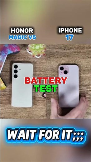 Honor Magic V5 vs iPhone 17 – Ultimate Battery Test (100%-0%)