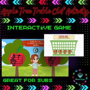Treble Clef Note Interactive Apple Tree Elementary Music Activity Fall Game