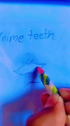 how to draw anime teeth🦷🦷