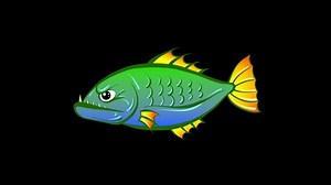 Animated Drawing Fish Moving Fins Evil Stock Footage Video (100% Royalty-free) 1051278835 | Shutterstock