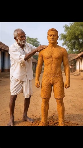 I Made Marcus Rashford Statue from Golden Soil by Hand 😱 | Realistic Clay Art Process #shorts