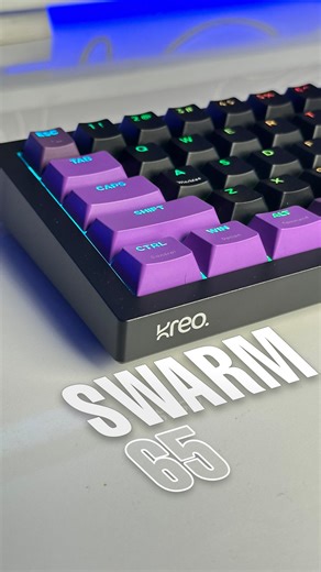 Noobdaddy TECH & Gaming on Instagram: "The compact powerhouse you need: Kreo Swarm 65 65% layout, hot-swappable switches, factory lubed and a build quality that feels incredible. Which switches do you prefer? #kreoswarm #GamingKeyboard #RGBKeyboard #kreo #keyboard"