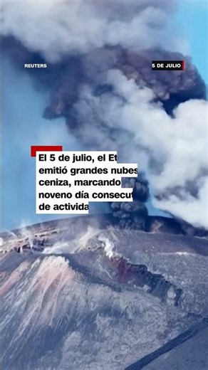 Mira cómo el volcán activo más grande de Europa entra en erupción