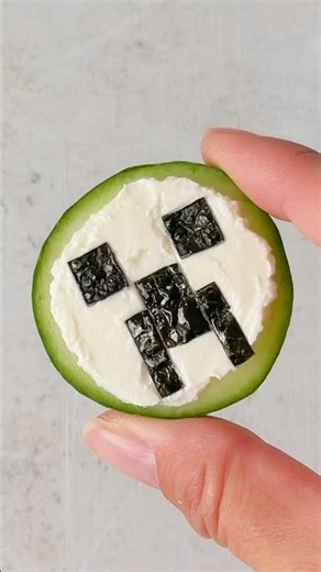 Creeper Cucumbers - a healthy snack or party food for all you Minecraft fans!