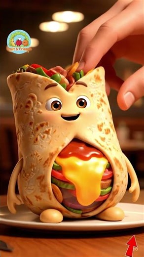 Cute Burrito Animation 🌯#shorts #funny #aianimation