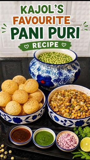 Kajol's Favourite Pani Puri Recipe 🤩 Crispy & Chatpata Street Food #shorts