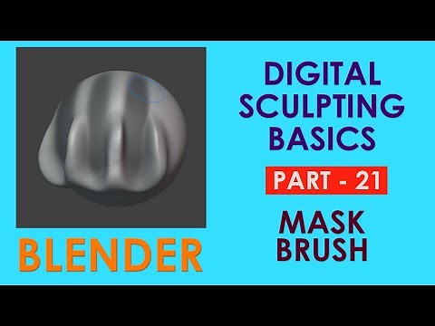 MASK BRUSH - Digital Sculpting Basics Tutorial in Blender - Part 21