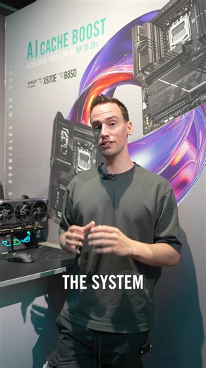 🚀 Ready to boost your local LLM speed? ⚡ Get up to 29% more speed with AI Cache Boost — only on ASUS AMD 800 & 600 series with Ryzen™ 9000. 🛠 Tested with optimized DRAM & FCLK tuning. Learn more: https://rog.gg/ai-cacheboost #ASUSX870 #ASUSB850 #ASUSX670 #ASUSB650 #ROGGamescom2025 | ASUS Republic of Gamers