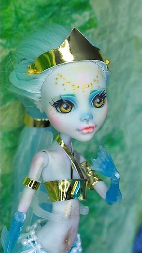 Mermaid Doll Repaint 🫧🐳🩵💙#doll #toys #mermaid #monsterhigh #diy #crafts