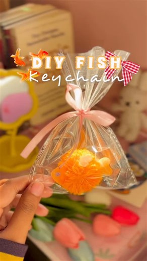 PINK SWAN on Instagram: "DIY Fish Keychain ⭐️ though I forgot to add the keychain still it turned out absolutely adorable and it was such a quick, easy little project!! #diy #cute #pinterest #craft #reels #aesthetic #tutorial #instagood #charm #art #fish #keychain"