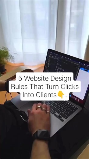 Your website may be beautiful but is it bringing you clients? The truth is, most websites fail because they ignore 5 design rules you should apply if you want clicks to turn into clients. 1. Clarity over clutter When a potential client lands on your site, they should understand exactly what you offer within seconds. Too many elements or confusing layouts cause frustration and frustrated visitors leave without buying. 2. Consistency matters A disjointed design with mismatched colors, fonts, or la