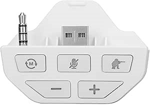 Stereo Headset Adapter, for One Controller with 3.5mm Headphone Plug, Gamepads Sound Enhancer, Lossless Sound Quality, Plug and Play, 4 EQ Sound Modes