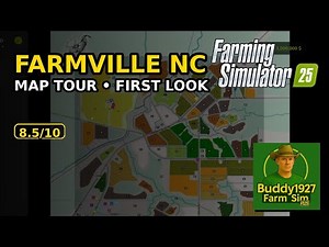 Farmville, North Carolina Map Tour (So Real!) | FS25 First Look + Starter Farm & Fields