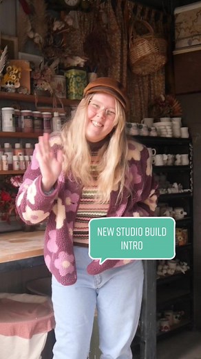 Thank you for your support of my art and pottery 🥹 I’m starting a new little vlog/ content series taking you along with me as I build my new pottery studio. I can’t wait to share more with you #studiobuild #diyrenovation #artstudio #pottery