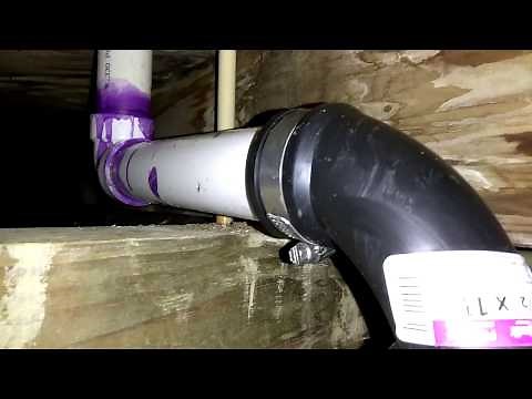 Fixing a drain pipe in a crawlspace under house