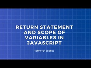 How to Use Return Statement in JavaScript and Scope of Variables in Javascript
