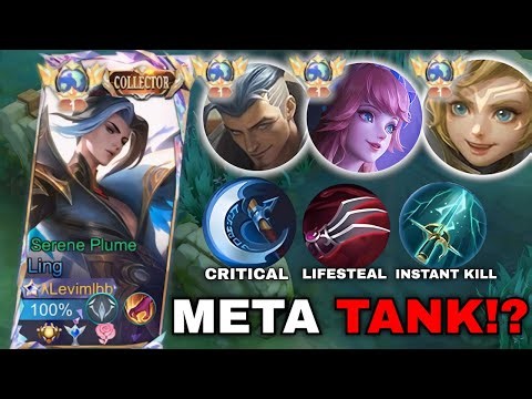 LING FASTHAND WITH SKY PIERCER BUILD DESTROY META TANK EASILY!! | LING BEST BUILD & EMBLEM 2025