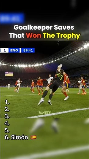 Goalkeeper Saves That Won The Trophy