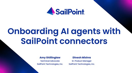 Onboarding AI agents with SailPoint connectors