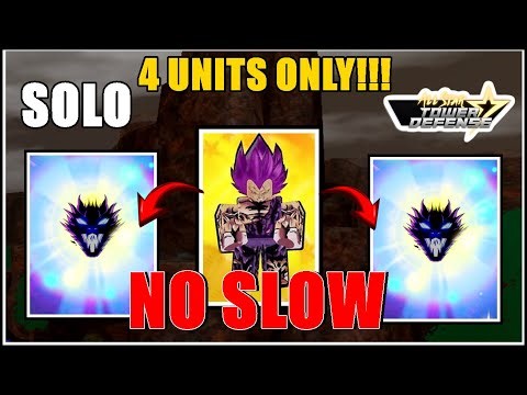 Solo Darkness Raid Vegeta Ego Ascension Evo ( NO SLOW - 4UNITS ) ALL STAR TOWER DEFENSE #roblox